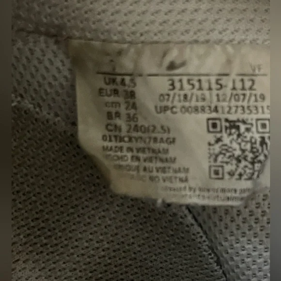 Nike Air Force 1 Women’s White Sneakers Size 7 - Picture 6 of 8